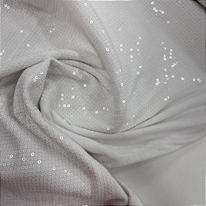 Paetê em Malha Off White