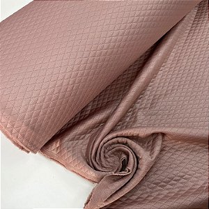 Malha Matelassê Rosa Antigo