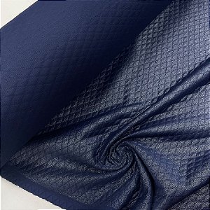 Malha Matelassê Azul Marinho