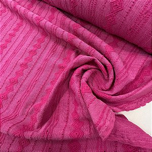 Malha Laise Rosa Chiclete Triangulado