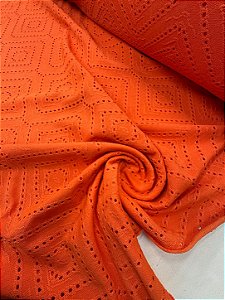Malha Laise Laranja Triangular