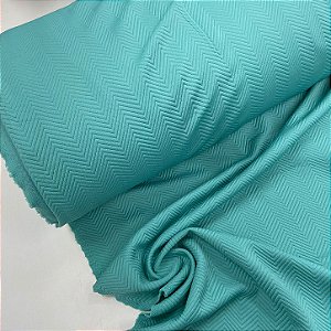 Malha Matelassê Azul Tiffany