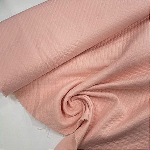 Malha Matelassê Rosa Nuvem
