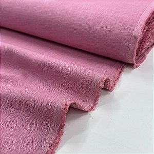 Tecido de Linho Puro Rosa Antigo