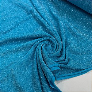 Tule Lurex de Poliamida Azul Piscina