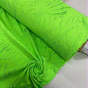 Suplex em Laise de Poliamida Trabalhado Savyon Verde Neon