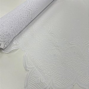 Renda para Cortina Branca - 100cm Altura