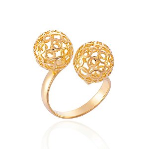 Anel Silvinha 329 Ouro Vazado