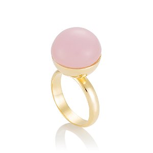 Anel Bubble Pierre 507 Ouro Quartzo Rosa