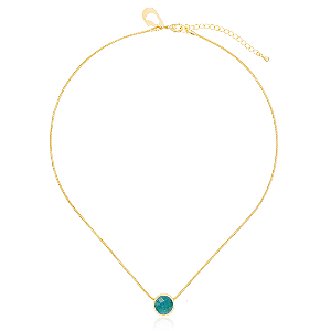 Colar Baby Bubble 260 Ouro Quartzo Azul