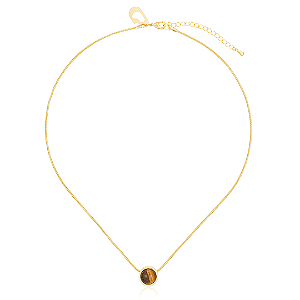 Colar Baby Bubble 260 Ouro Olho de Tigre