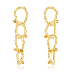 Brinco Telúrico 1072 Ouro Cristal Amarelo