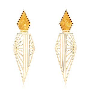 Brinco Carlyle 1097 Ouro Feldspato Amarelo