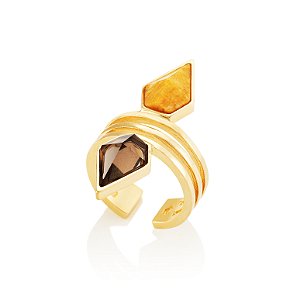 Anel Carlyle 550 Ouro Feldspato Amarelo