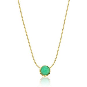 Colar Baby Bubble 260 Ouro Amazonita Verde