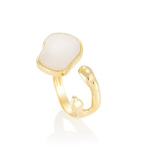 Anel Coral de Fogo 593 Aragonita Ouro