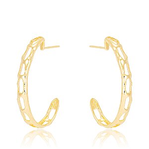 Brinco Argola Esponja 1155 Ouro