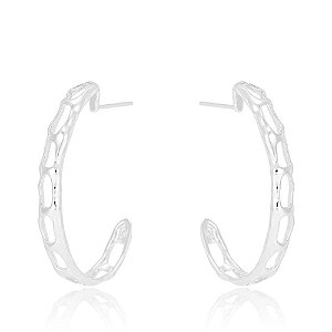 Brinco Argola Esponja 1155 Ródio