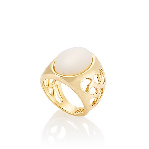 Anel Porifera 596 Madrepérola Ouro