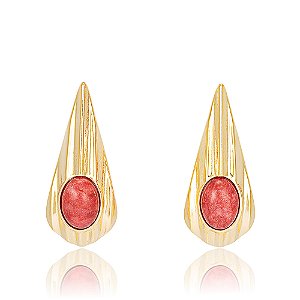 Brinco Deserto 1164 Feldspato Vermelho Ouro