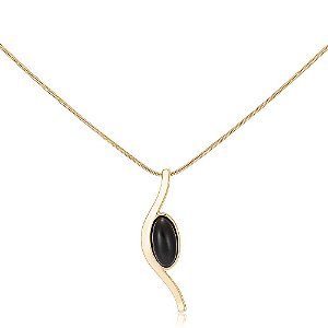 Pingente Arábia 515 Ouro Quartzo Negro