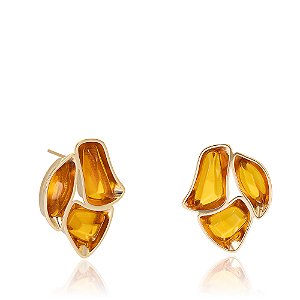 Brinco Vessel 1168 Ouro com Citríno