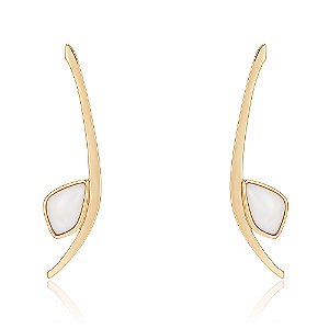 Brinco Fluido 1172 banhado a Ouro com Madrepérola