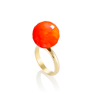 Anel Bubble Fenix Ágata Laranja