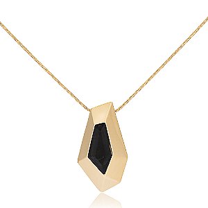 Pingente Colmeia 519 com Quartzo Negro