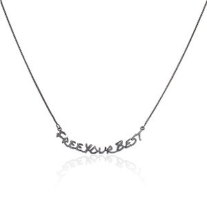 Colar Free Your Best 340 Ródio Negro