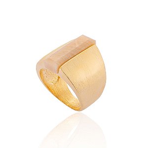 Anel Essencial 44 Ouro Amazonita Nude