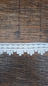 Renda 100% Algodão Cru 3cm – Mod. 007 (metro)