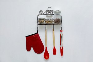 Prateleira Multiuso com Ganchos – Modelo Pequeno Arabesco Bola