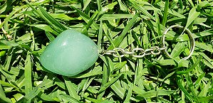 Chaveiro dos Milagres Imediatos Chaline Grazik - Pedra Natural Quartzo Verde
