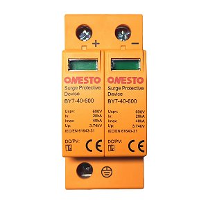 DPS Dispositivo de Proteção contra Surtos Bipolar 40kA 600V DC Onesto