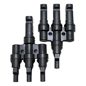 Conector MC4 "t" - Macho/Fêmea - 3x1