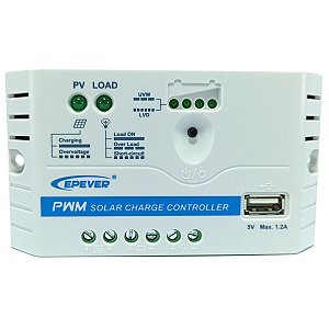 Controlador de Carga Solar 10A 12V/24V PWM Epever LandStar LS1024EU