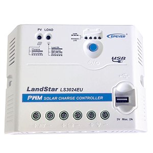 Controlador de Carga Solar 30A 12V/24V PWM Epever LandStar LS3024EU