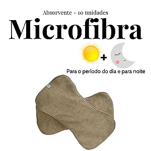Kit Absorventes de Microfibra - tipo faixa | 10 unidades