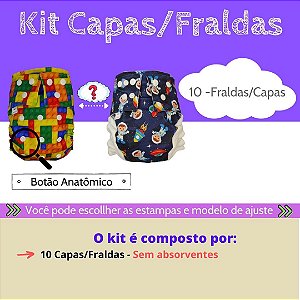 Kit Capas/Fraldas - Fraldas do Sul | Fraldas Ecológicas