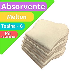 Kit Absorventes de Melton  - tipo faixa | 10 unidades