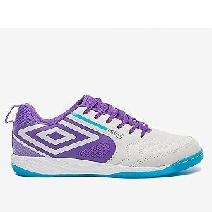 Tenis Futsal Umbro Pro 5 Bump Branco+Roxo