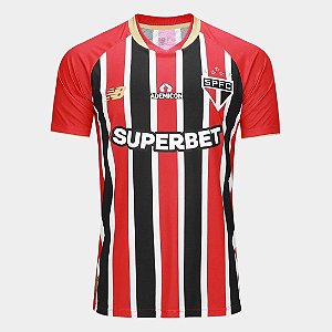 Camisa São Paulo II 25/26 s/n Torcedor New Balance Masculina - Vermelho+Branco