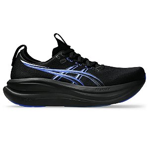 Tênis ASICS GEL Nimbus 28 - Masculino - Preto/Azul