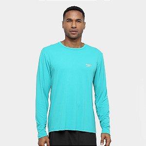 Camiseta Proteção UV Manga Longa Masculina - Verde