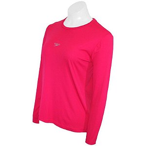 Camiseta Longa Speedo Proteção Solar Rosa