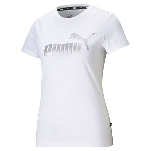 CAMISETA ESSENTIALS+ METALLIC LOGO FEMININA