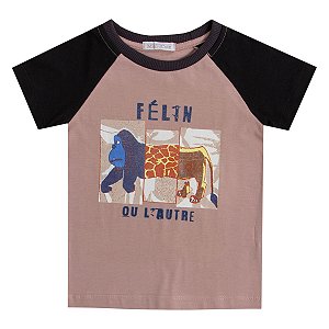 Camiseta infantil manga haglan Felin