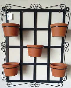 Suporte Para Plantas em forma de Quadrado para 5 vasos