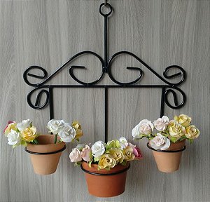 Suporte Para Plantas Retro Para 3 Vasos